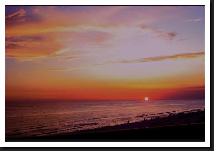 sunset of panama city beach