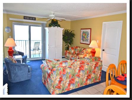 living area couch and tv center